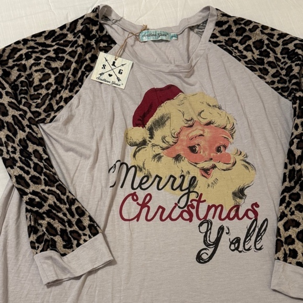 Southern Grace Gray Casual Top